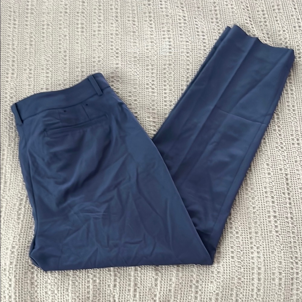 Blue Dress Pants with Tapered Fit